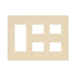 WTF8787F コスモシリーズワイド21簡易耐火用コンセントプレート7コ用(3コ＋2コ＋2コ用)(ベージュ)