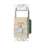 WTK18115FK コスモシリーズワイド21[壁取付]熱線センサ付自動スイッチ（2線式・3路配線対応形）（LED専用）（検知後連続動作時間約10秒～30分可変形）（明るさセンサ・手動スイッチ付）（スイッチスペース付）（ベージュ）