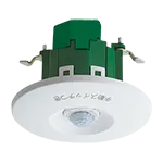 WTK248128 [天井取付]熱線センサ付自動スイッチ(親器・8Aタイプ・広角検知形)(検知後連続動作時間約10秒-30分可変形)(明るさセンサ付)(AC200V)