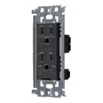 WTL11523H アドバンス 埋込扉付アースターミナル付接地ダブルコンセント(金属枠付)(グレー)