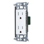 WTL13123MW SO-STYLE 埋込接地ダブルコンセント 金属枠付 マットセラミックホワイト