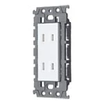 WTL135248W アドバンス 埋込扉付ダブルコンセント(絶縁枠付)(セラミックホワイト)