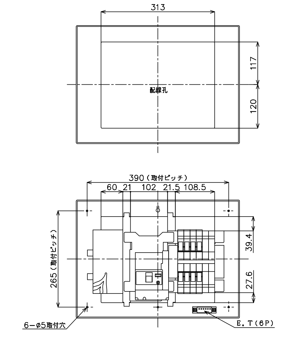 コンパクト21 BQR8382 パナソニック 住宅用分電盤 標準タイプ リミッタースペースなし 30A - 1