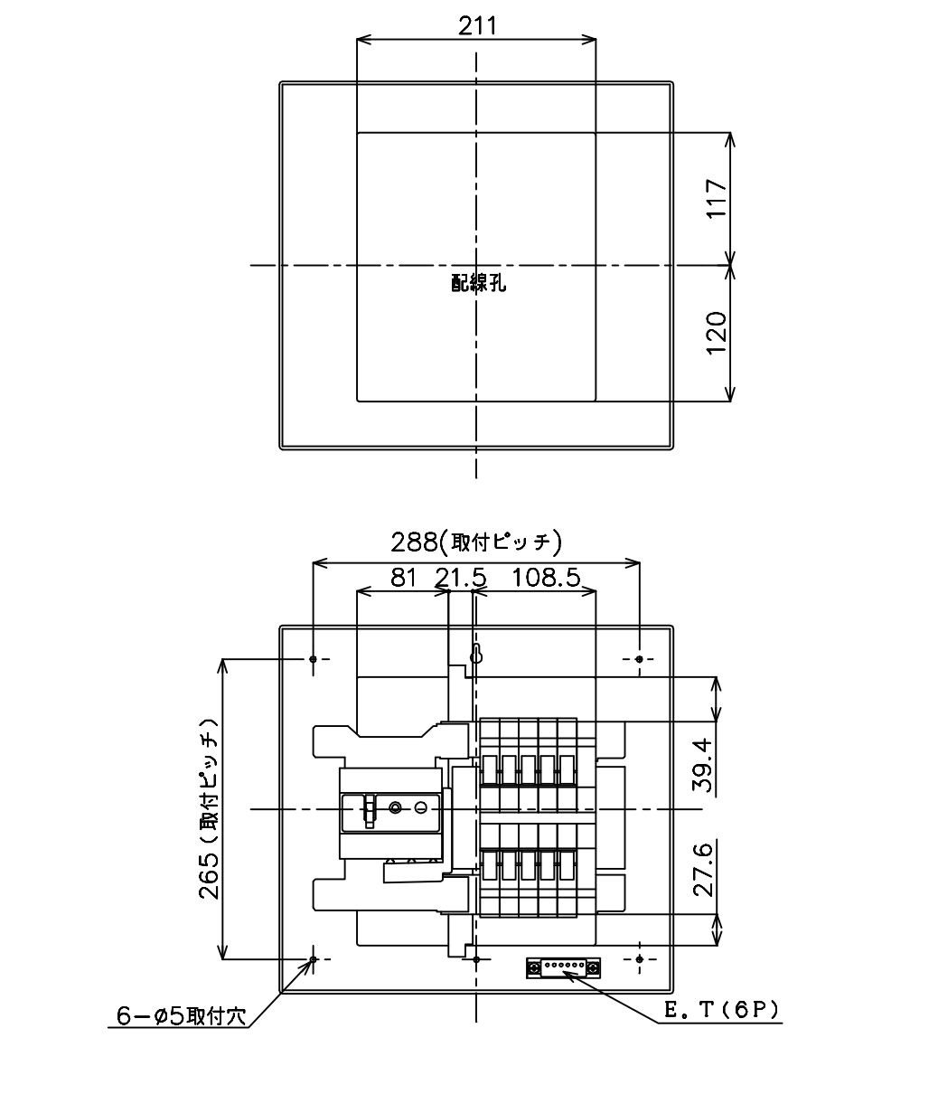 電気配線材料 BQR8382 パナソニック コスモパネルコンパクト21 分電盤 標準タイプ リミッタースペースなし 30A - 3
