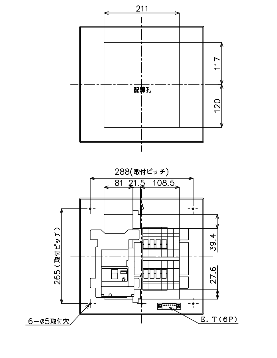 パナソニック BQR34102 住宅分電盤 コスモパネル 標準タイプ リミッタースペース付 10 40A - 2