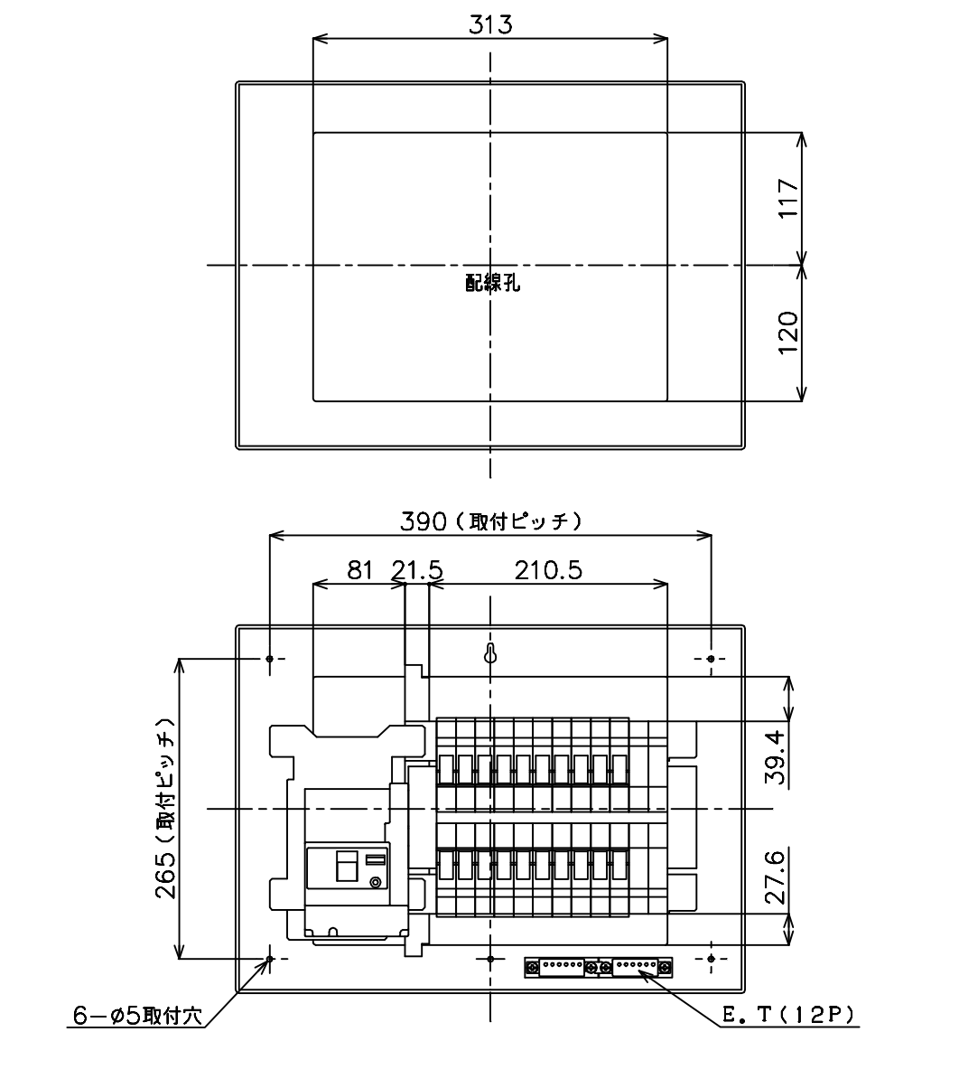 パナソニック BQR36124 住宅分電盤 標準タイプ リミッタースペース付 12 60A - 1