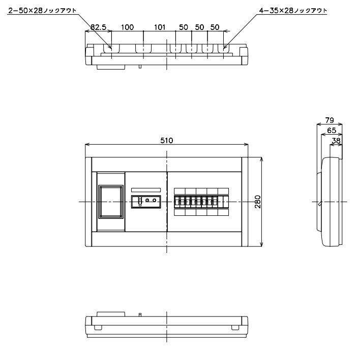 パナソニック BQR3382 標準タイプ　リミッタースペース付　8 2　30A - 3