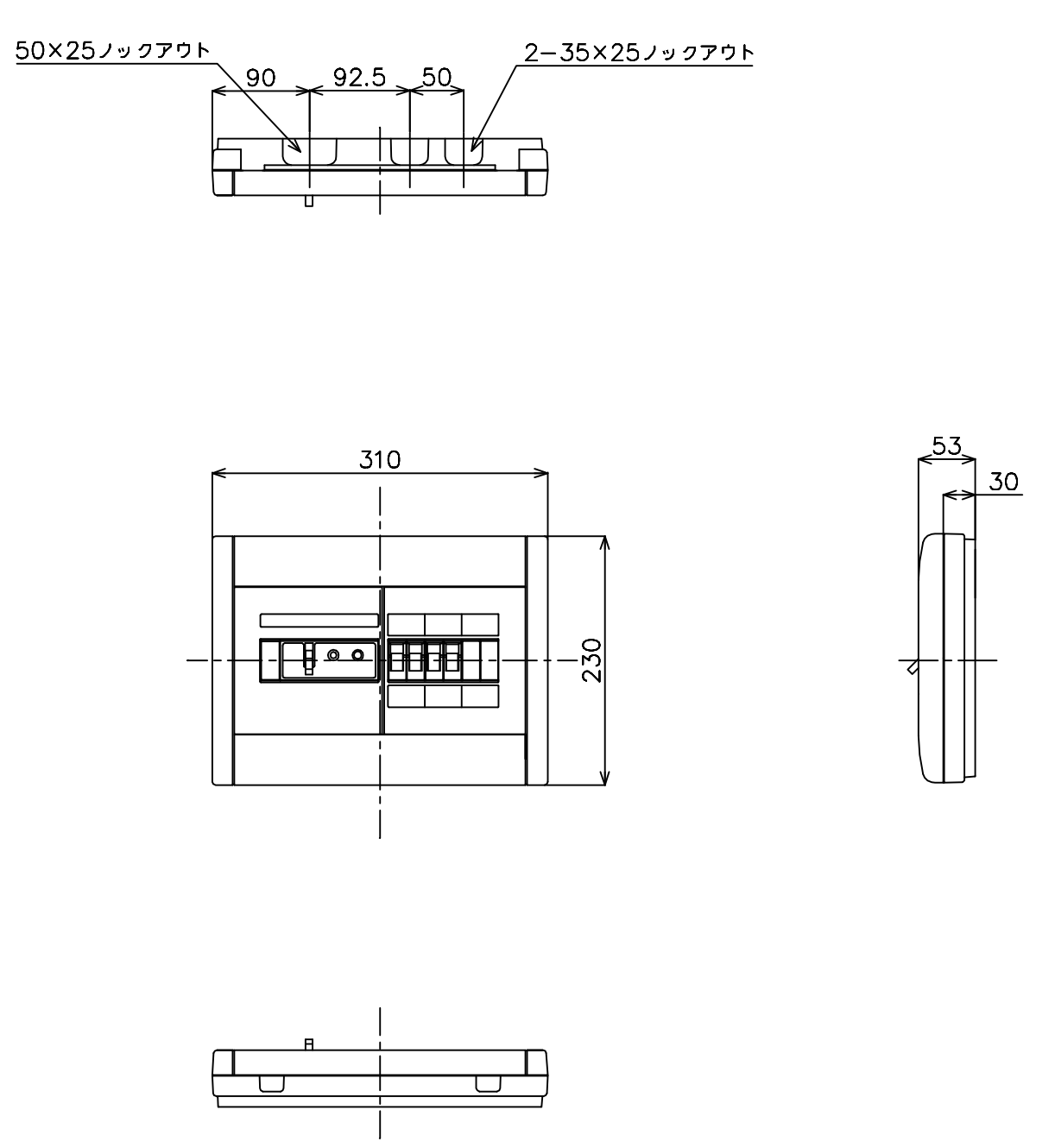 パナソニック コスモパネルコンパクト21 標準タイプ リミッタースペース付 40A20 BQR34204 - 1
